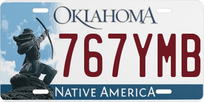 OK license plate 767YMB