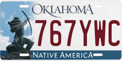 OK license plate 767YWC