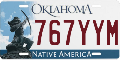OK license plate 767YYM