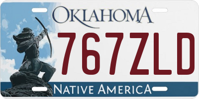 OK license plate 767ZLD