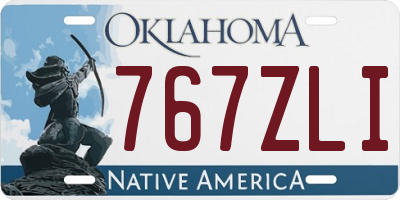 OK license plate 767ZLI