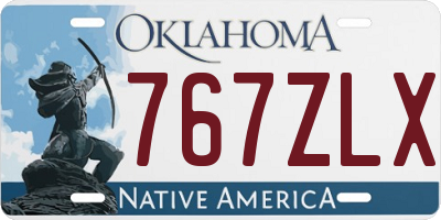 OK license plate 767ZLX