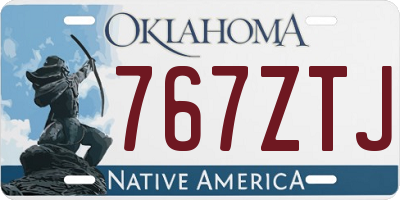 OK license plate 767ZTJ