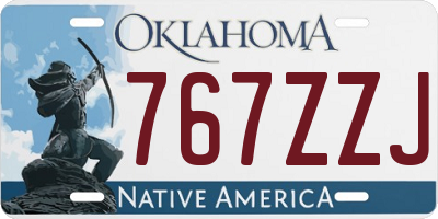 OK license plate 767ZZJ