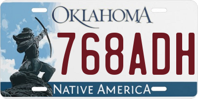 OK license plate 768ADH