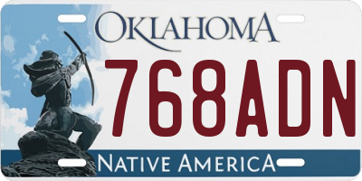 OK license plate 768ADN