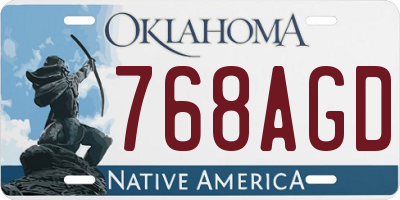 OK license plate 768AGD