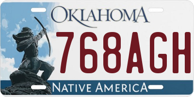 OK license plate 768AGH