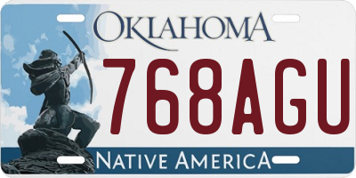 OK license plate 768AGU