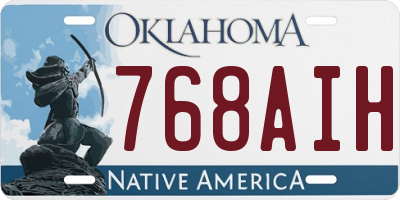 OK license plate 768AIH