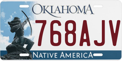OK license plate 768AJV