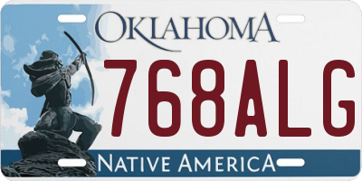 OK license plate 768ALG