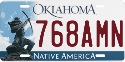 OK license plate 768AMN