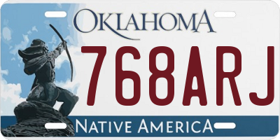 OK license plate 768ARJ