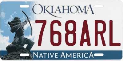 OK license plate 768ARL