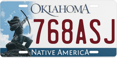 OK license plate 768ASJ