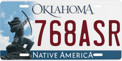 OK license plate 768ASR