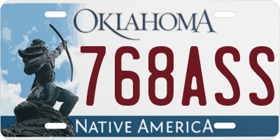 OK license plate 768ASS