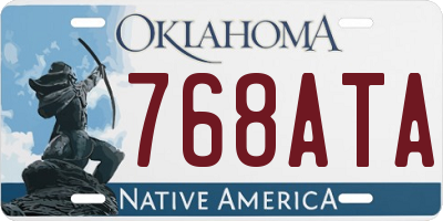 OK license plate 768ATA