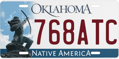 OK license plate 768ATC