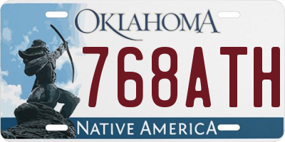 OK license plate 768ATH