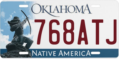 OK license plate 768ATJ