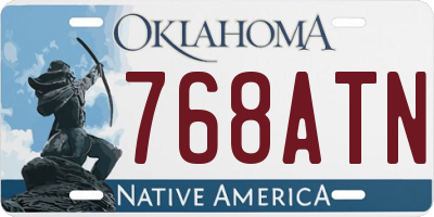 OK license plate 768ATN