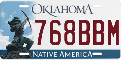 OK license plate 768BBM