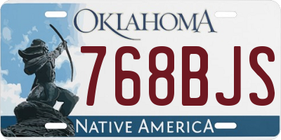 OK license plate 768BJS