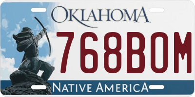 OK license plate 768BOM