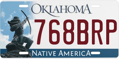OK license plate 768BRP