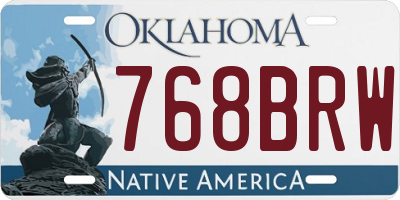 OK license plate 768BRW