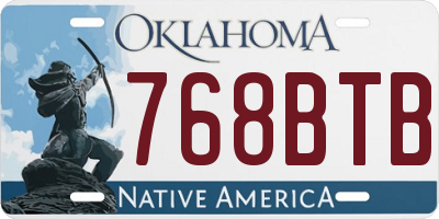 OK license plate 768BTB