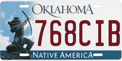 OK license plate 768CIB