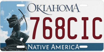 OK license plate 768CIC