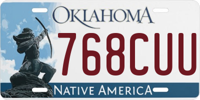 OK license plate 768CUU