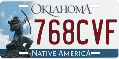 OK license plate 768CVF