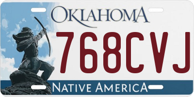 OK license plate 768CVJ