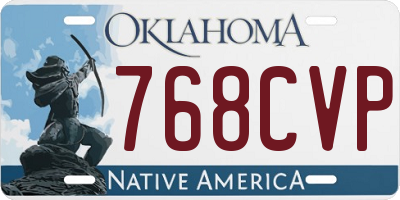 OK license plate 768CVP