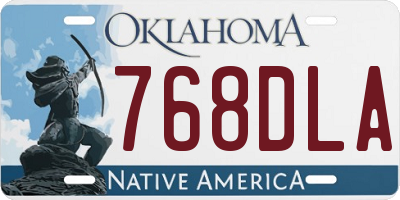 OK license plate 768DLA