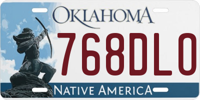 OK license plate 768DLO