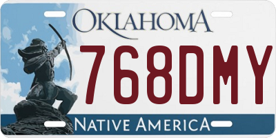 OK license plate 768DMY