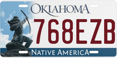 OK license plate 768EZB