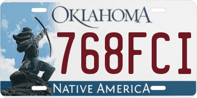 OK license plate 768FCI