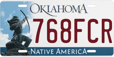 OK license plate 768FCR