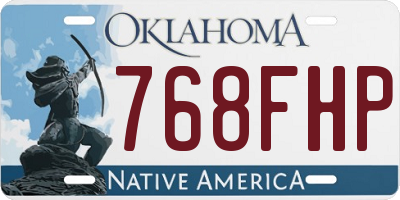 OK license plate 768FHP