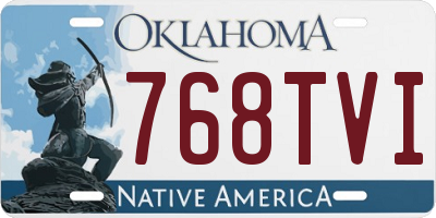 OK license plate 768TVI
