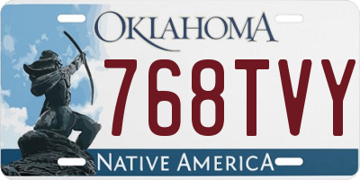 OK license plate 768TVY