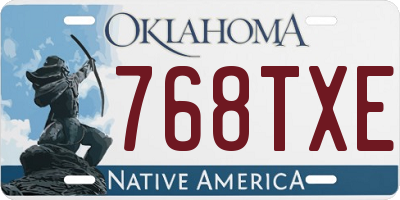 OK license plate 768TXE