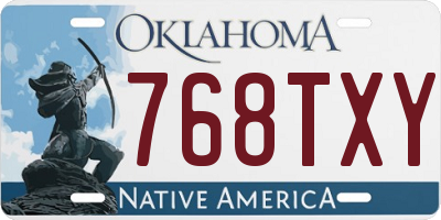OK license plate 768TXY